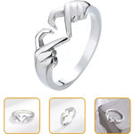 Anillo de dedo con forma de corazon plata - additional image 1