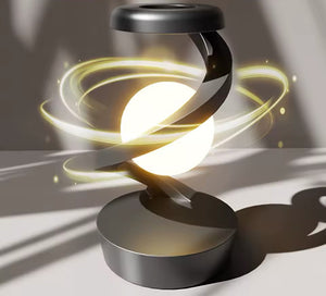 🌀✨ Lámpara de Mesa Flotante Giratoria – Magia y Estilo en un Solo Toque! ✨🌀