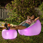 Sillón Hinchable con LED Multicolor y Mando Chight InnovaGoods