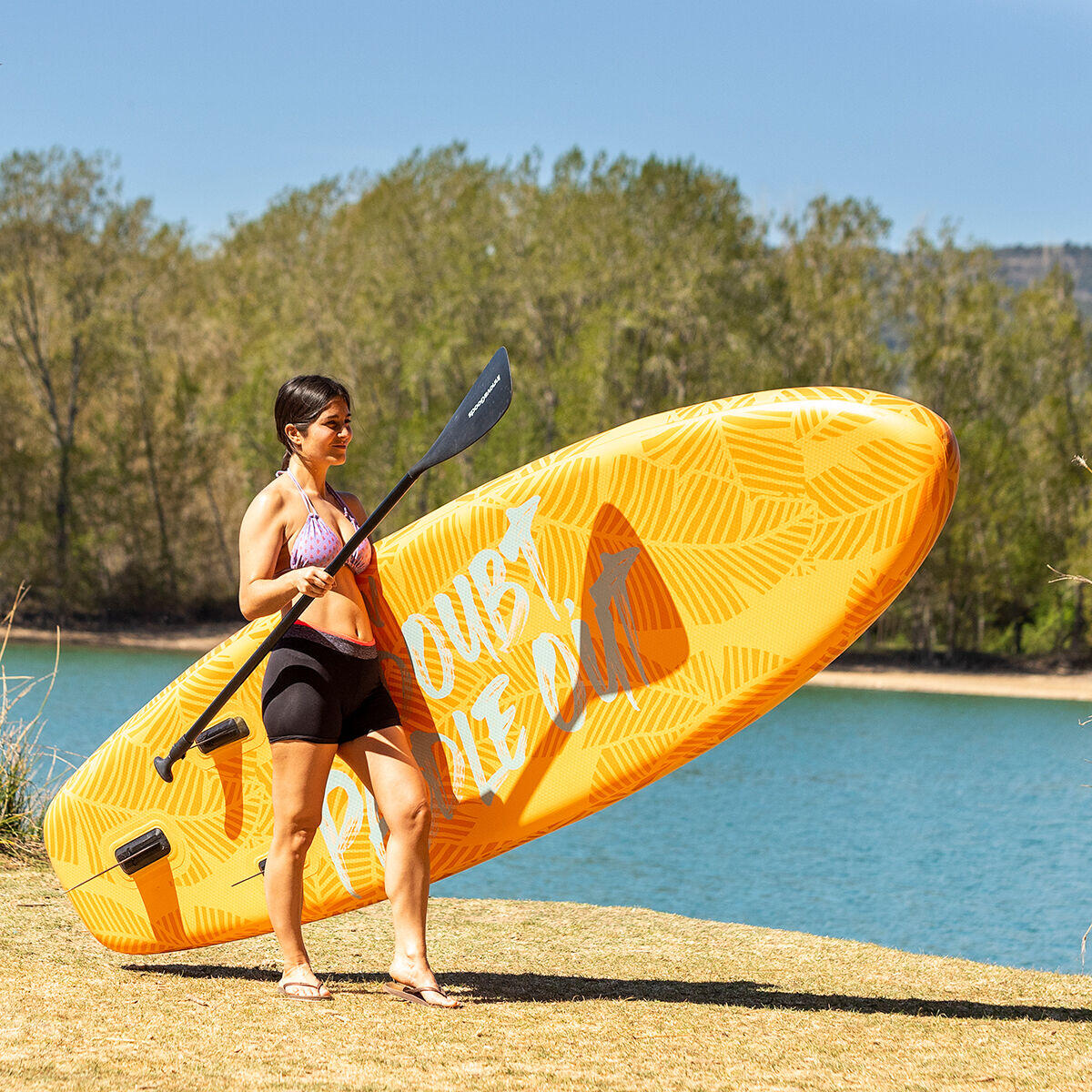 Tabla de Paddle Surf Hinchable 2 en 1 con Asiento y Accesorios Siros InnovaGoods 10'5" 320 cm