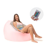 Sillón Hinchable con LED Multicolor y Mando Chight InnovaGoods